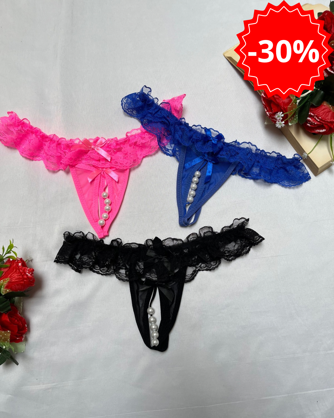 Tangas bolitas sexy paquete x3 colores surtidos
